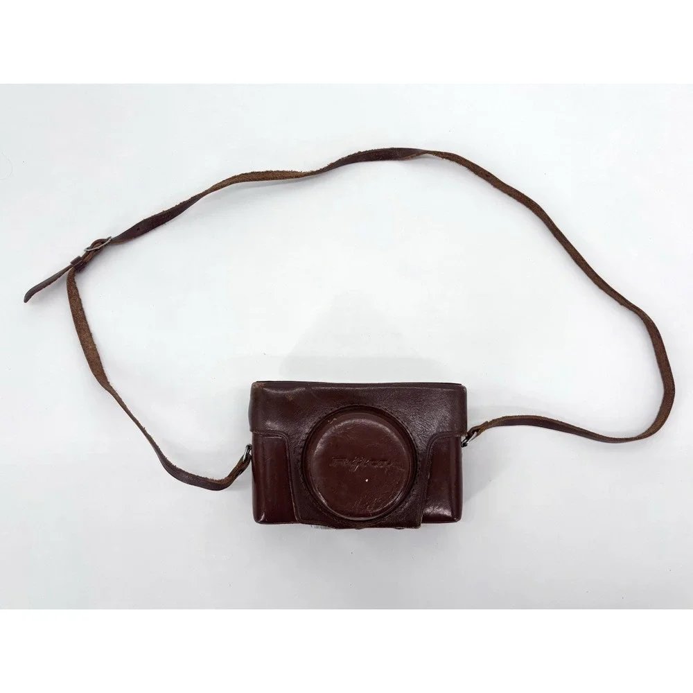 Vintage Fujica 35 Automagic 35mm Film Camera Fujinar-K Lens Leather Case